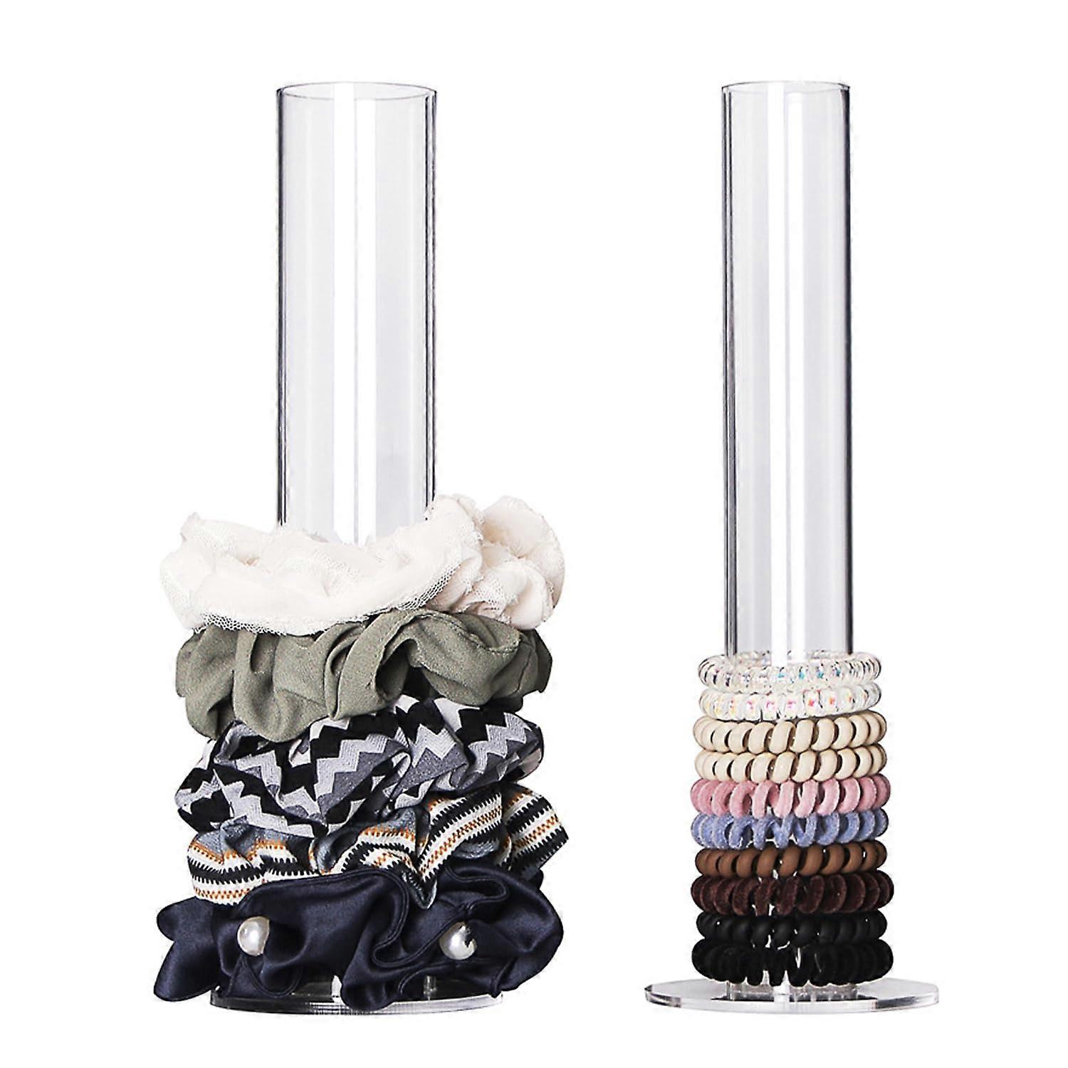 **Acrylic Jewelry Display Stand - Vertical Tower for Bracelets/Scrunchies (2-Pack)**