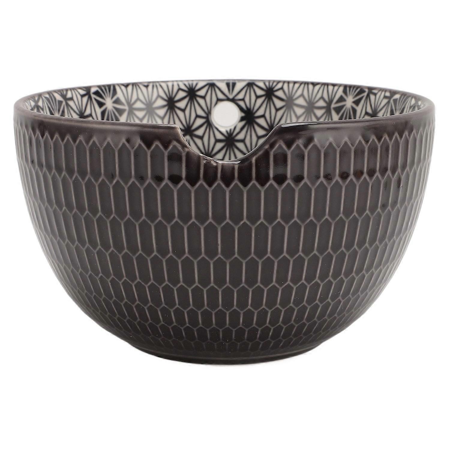 セラミック製ヤーンボウル 繊細でエレガントなキッティングボウル ヤーンホルダー かぎ針編みプロジェクト用 ホームデコレーション ブラック