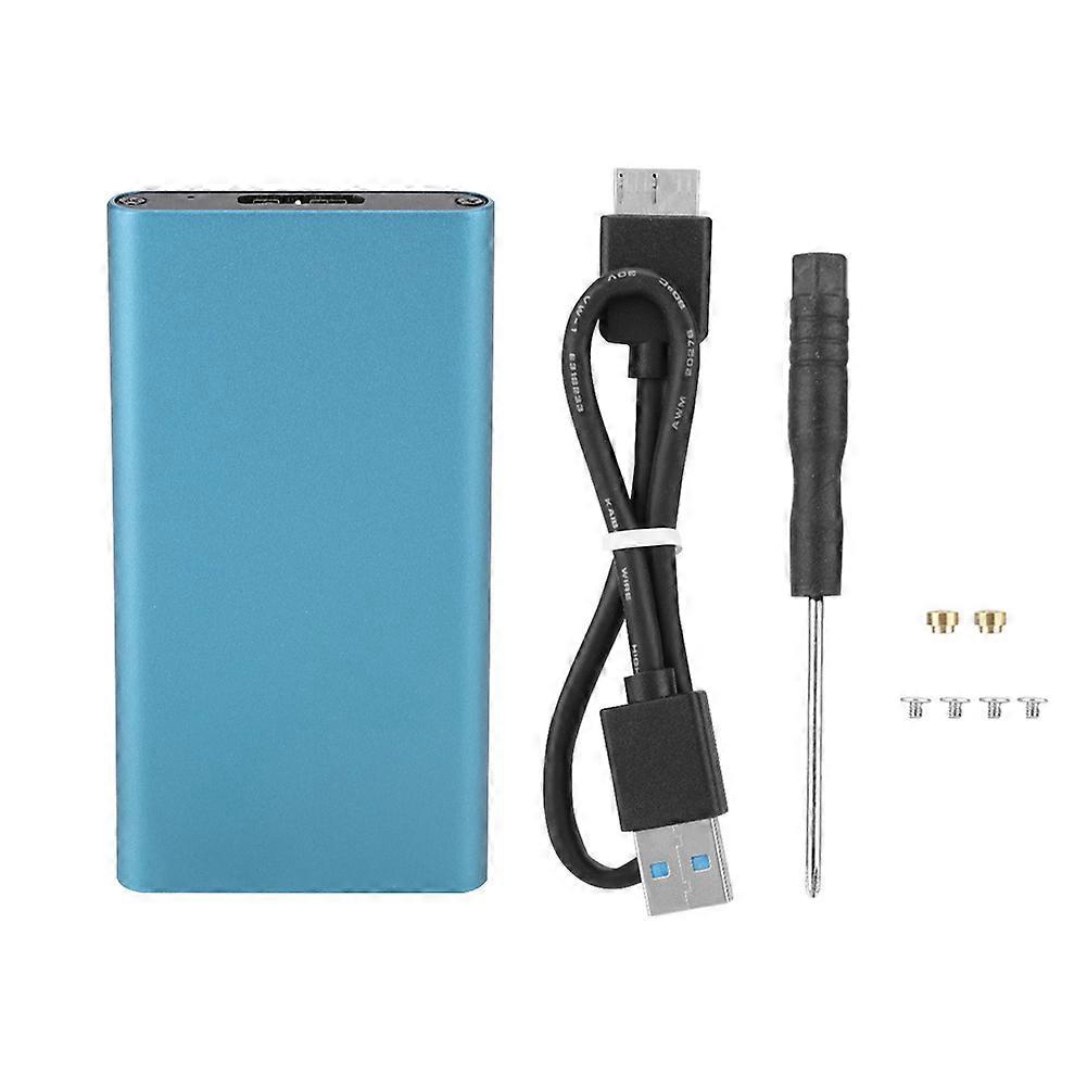 USB3.0 Mobile Hard Disk Box HDD for Windows 98/SE/ME/2000/XP/Vista/7/8/10/Linux/Mac Blue