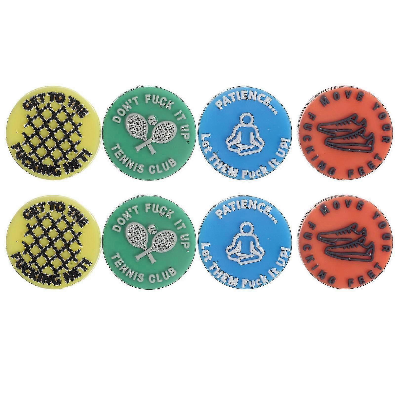 8 قطع مضرب التنس المثبط مضرب التنس أداة الاهتزاز التنس المخمدات المضرب المخمدات