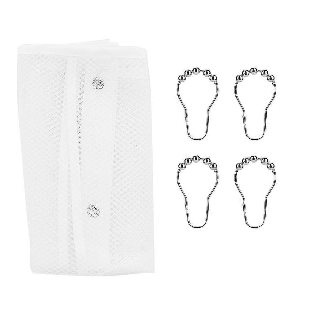 Bathroom Over the Door Hanging Mesh Pockets Storage Bag Holder with Hooks