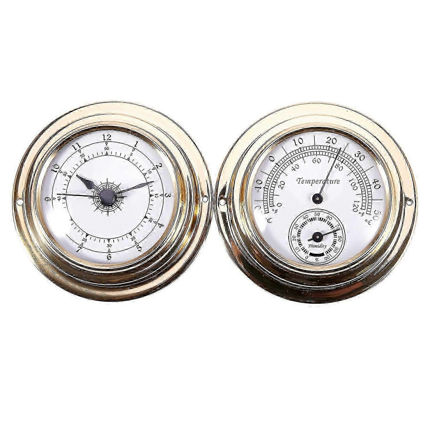 Thermometer Hygrometer Barometer Watches Clock 2 Whole Set Weather Station Meter-yuyu