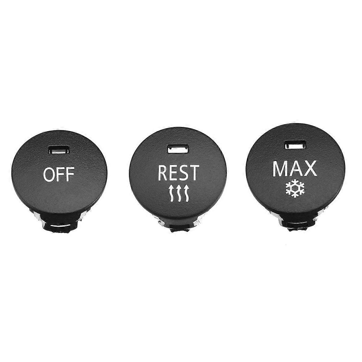 OFF/Rest/Max Climate Control Knob Panel Switch Knobs Button Air Conditioner Button Repair Cap for - 5 Series E60 E61