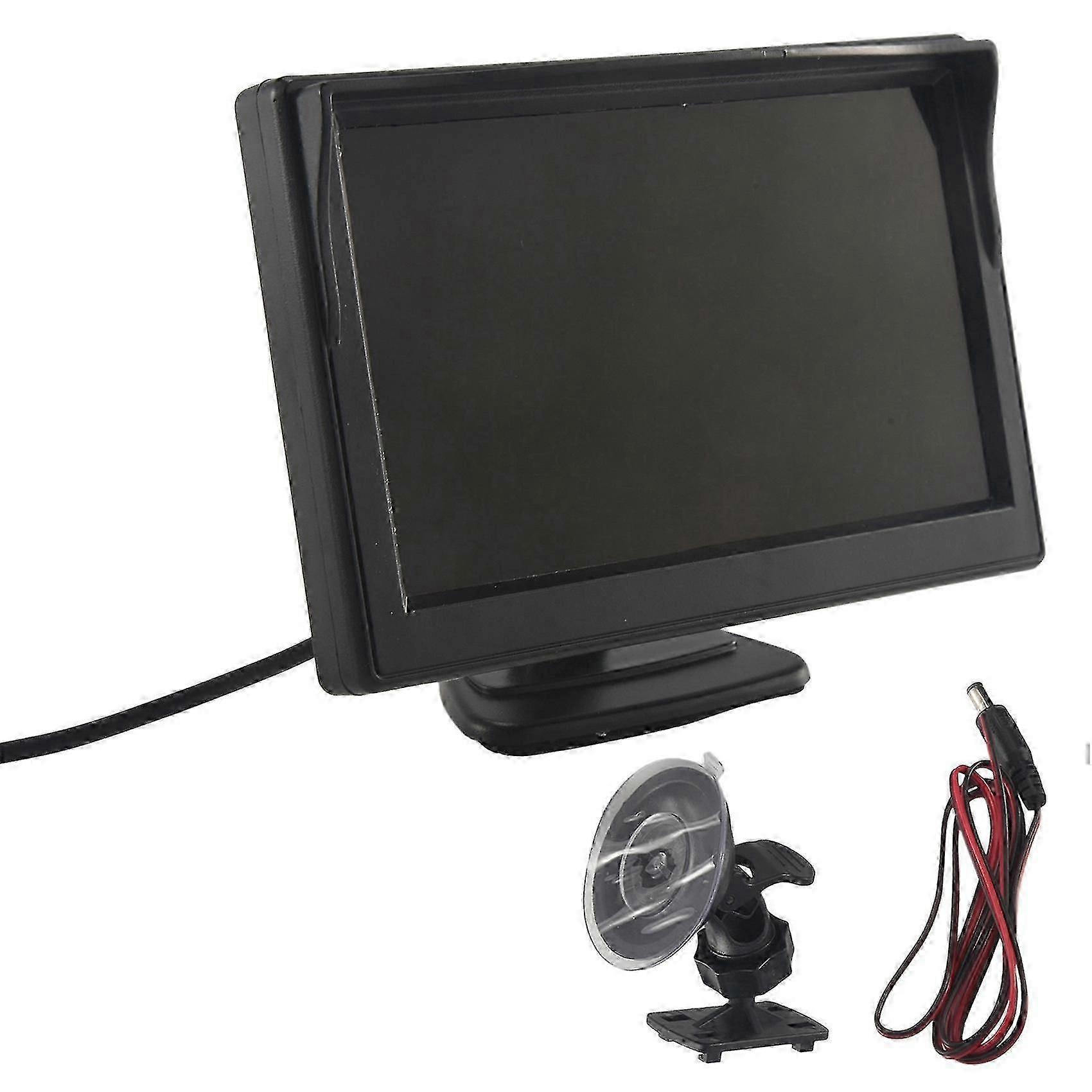 Monitor de tela Tft 800x480 de 5 polegadas com carro compatível com suporte de montagem dupla