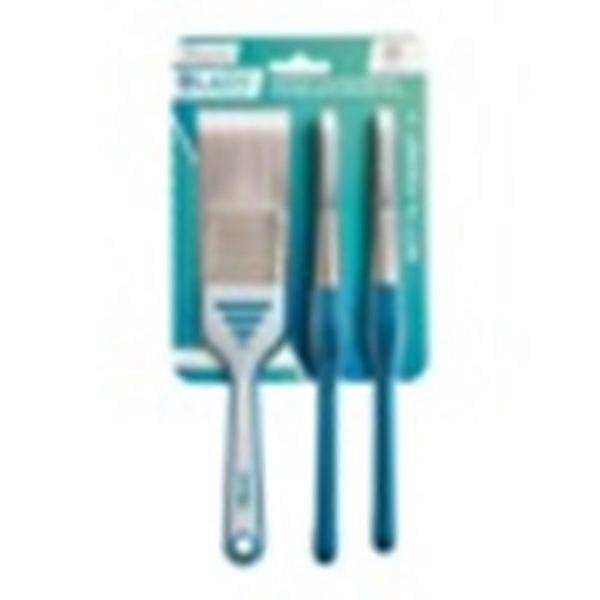 3 Pack Of Soft Touch Precision Wall Paint Brushes 1",1.5" & 2"