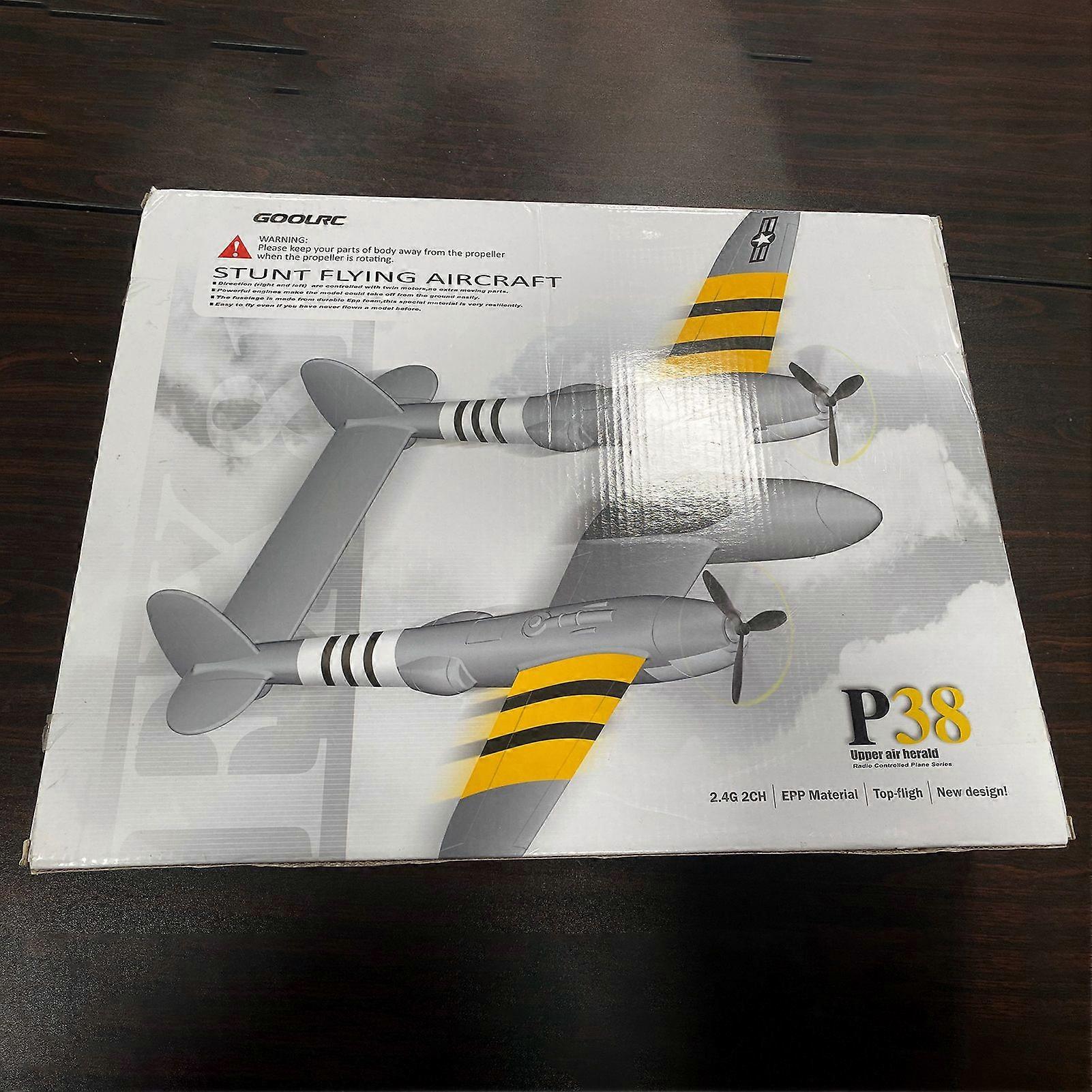 GoolRC RC Airplane 2.4GHz 2CH P38 RC Airplane Aircraft EPP Flight Toys Outdoor Flight Toys for Kids Boys
