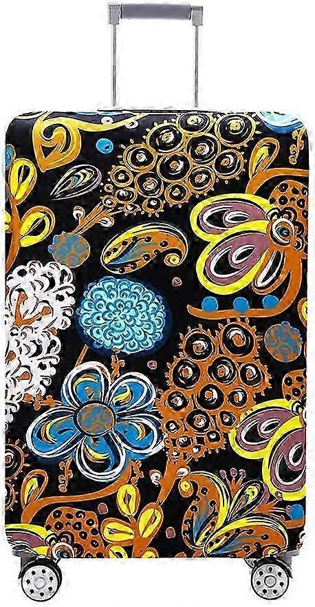 غطاء الأمتعة واقي حقيبة قابل للغسل غطاء حقيبة مضاد للخدش يناسب الأمتعة مقاس 18-32 بوصة (أصفر ذهبي ، S)