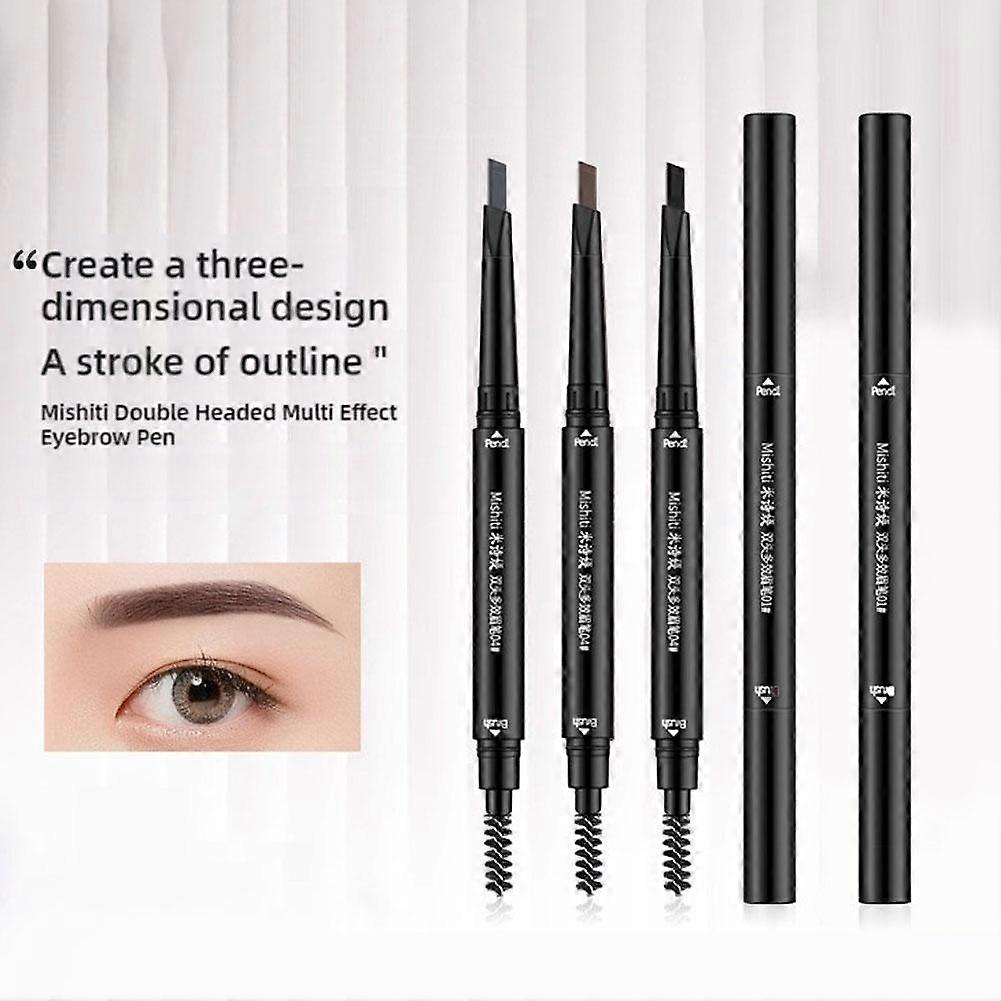 Eyebrow Pencil with Dual Head Automatic Rotation Sweat Resistant 0.35g
