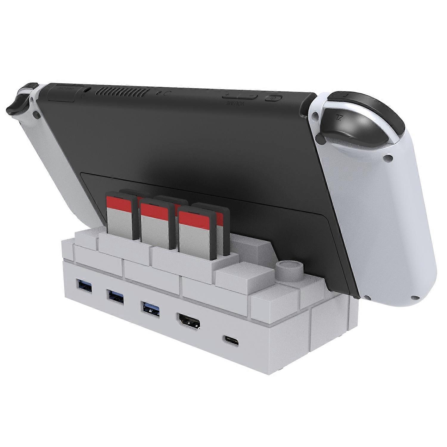 HS-SW450 For Nintendo Switch Game NGC Controller Converter Station with USB,HD Video,Type-C-White