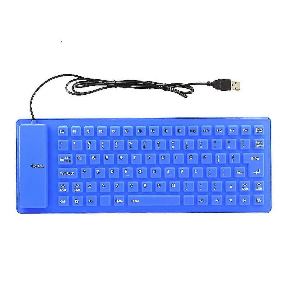 85 Keys Portable Foldable Wired USB Mute Silicone Keyboard for Laptop/Computer