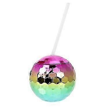 ExquisiteDisco Ball Cups, Disco Party Cups with Straw and Lid, Reusable Disco Ball, Tumbler Disco Flash Ball Cups Bulk for Bachelorette Party, New Yea
