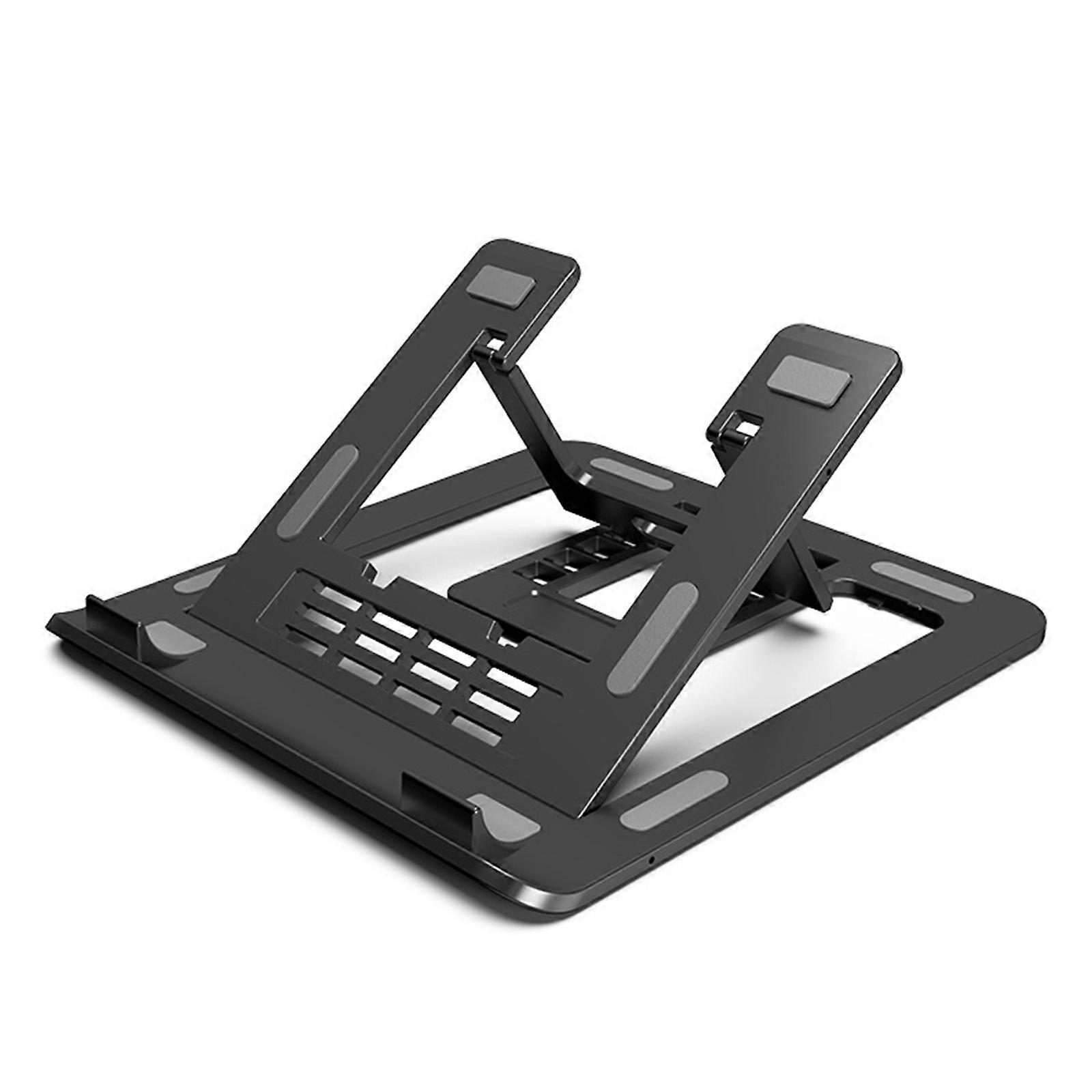 Laptop Lift, Enhances Ventilation Folding Stand with Thick Build, Steady Base for Work and Home Environment  Black