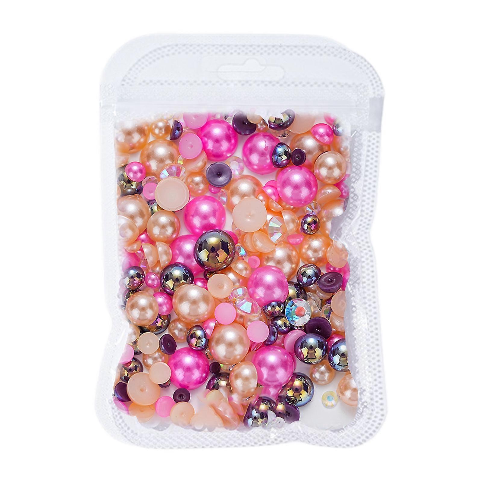 Halbrunde Nagelkunstperlen zur Schmuckherstellung, Make-up, flache Perlen, Nagelanhänger, Nagelkunstperlen, 3D-Nagel-Strasssteine