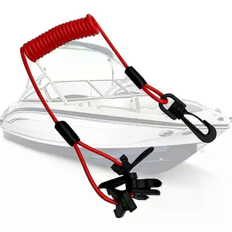 Boat Button Keys Lanyard Outboard Motor Ignition Lanyard Cord With 7 Keys Lanyard Button Stop Lanyard For Outboard Motor