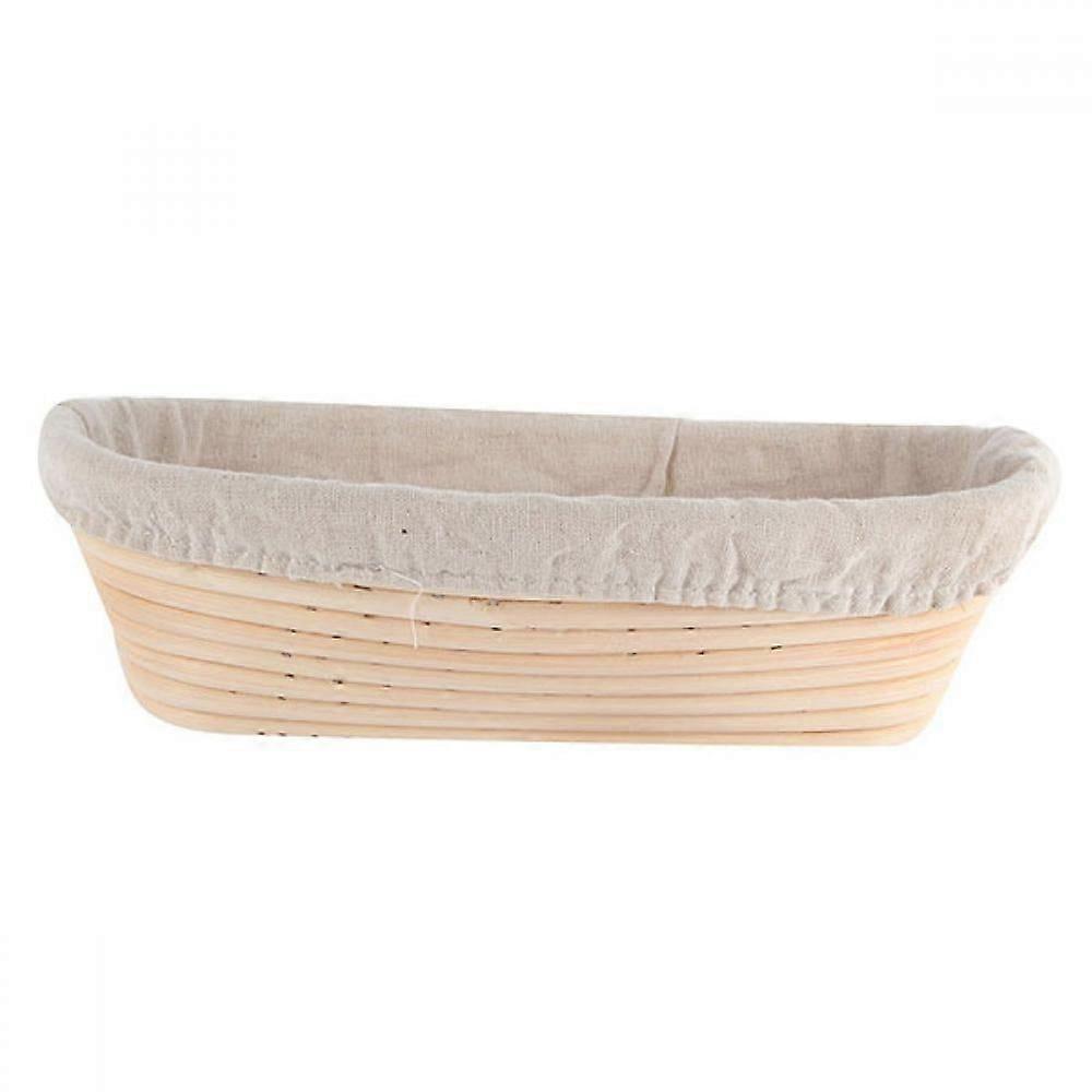 Bread dough fermentation rattan basket and liner combination oval