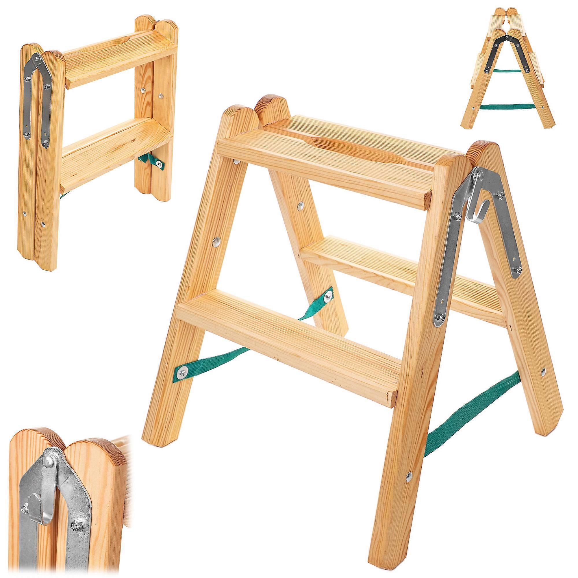 KADAX Scala in legno Scala 2x2 pioli ampi gradini da pittore