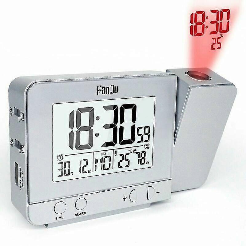 Projection Alarm Clock, Large Font 180 Rotating Projection Clock