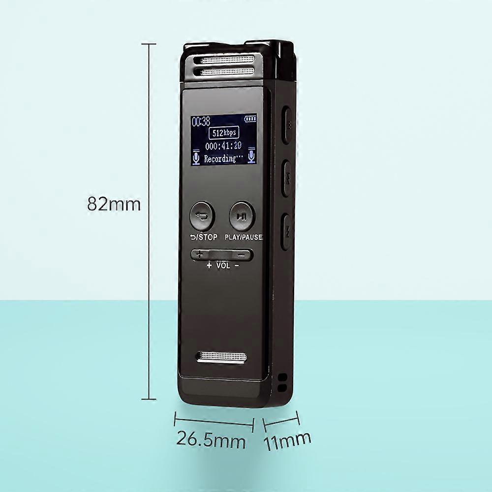 32G Digital Voice Recorder Activated Record Playback MP3 Music Player with Mic and Speaker 1536KBPS HD Recording Support Password Protection Variable
