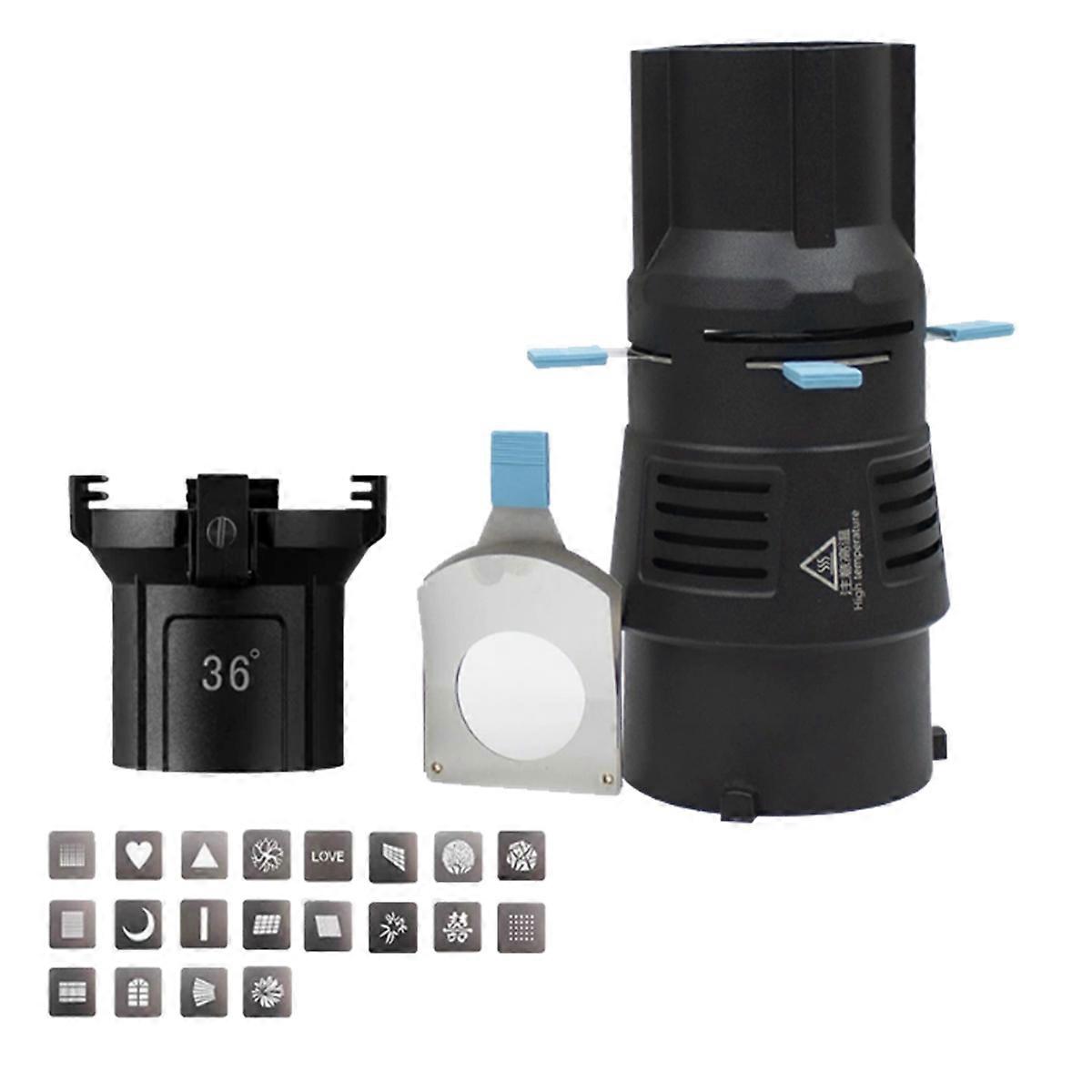 Focalize Conical Snoot Bowens Photography Photo Condenser Built-in Geometric Sheet Shapes Gobo Filter 36 Single Lens