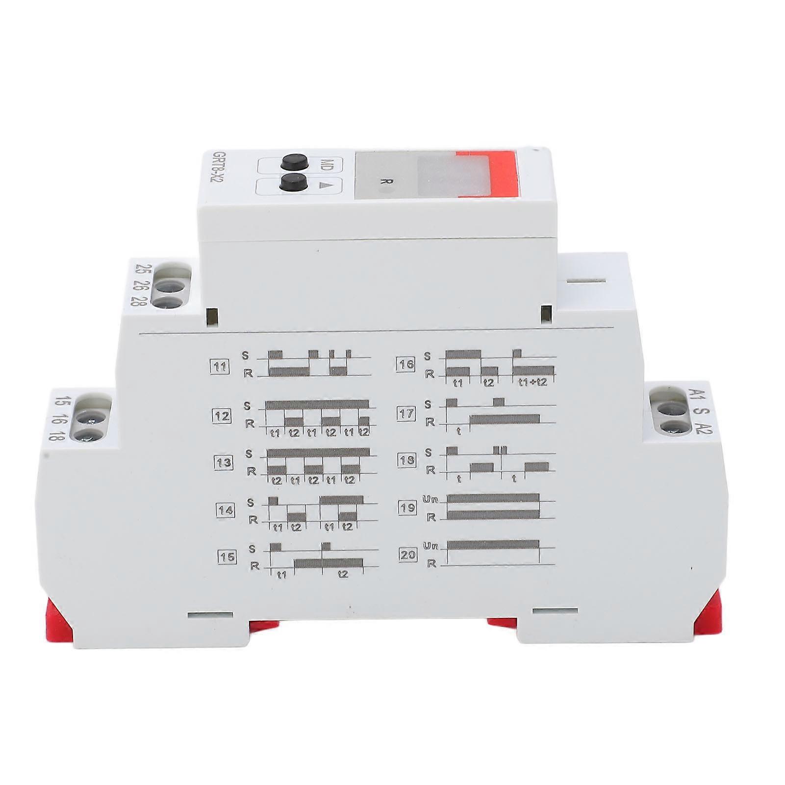 Digital Display Time Relay High Accuracy Flame Retardant ABS Time Relay with Indicator AC