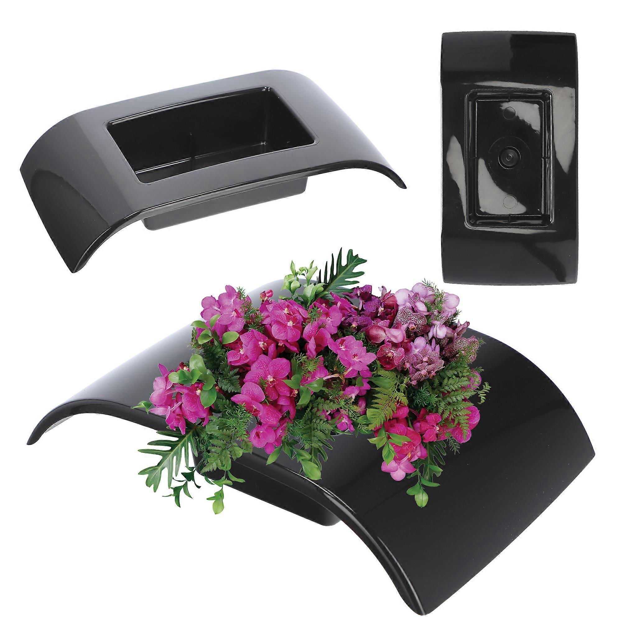 KADAX Blumentopf, Blumentopf, Ikebana-Übertopf, Graphit, Komposition, Blumen, Grab, Friedhof