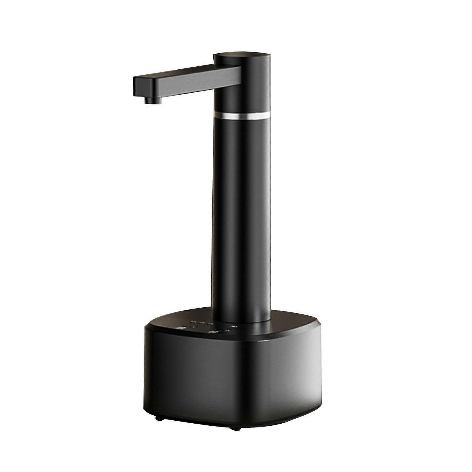 Portable Electric Water Pump with Three Gears Adjustment ABS Material Portable Water Bottle Dispenser for Bottled Water Black