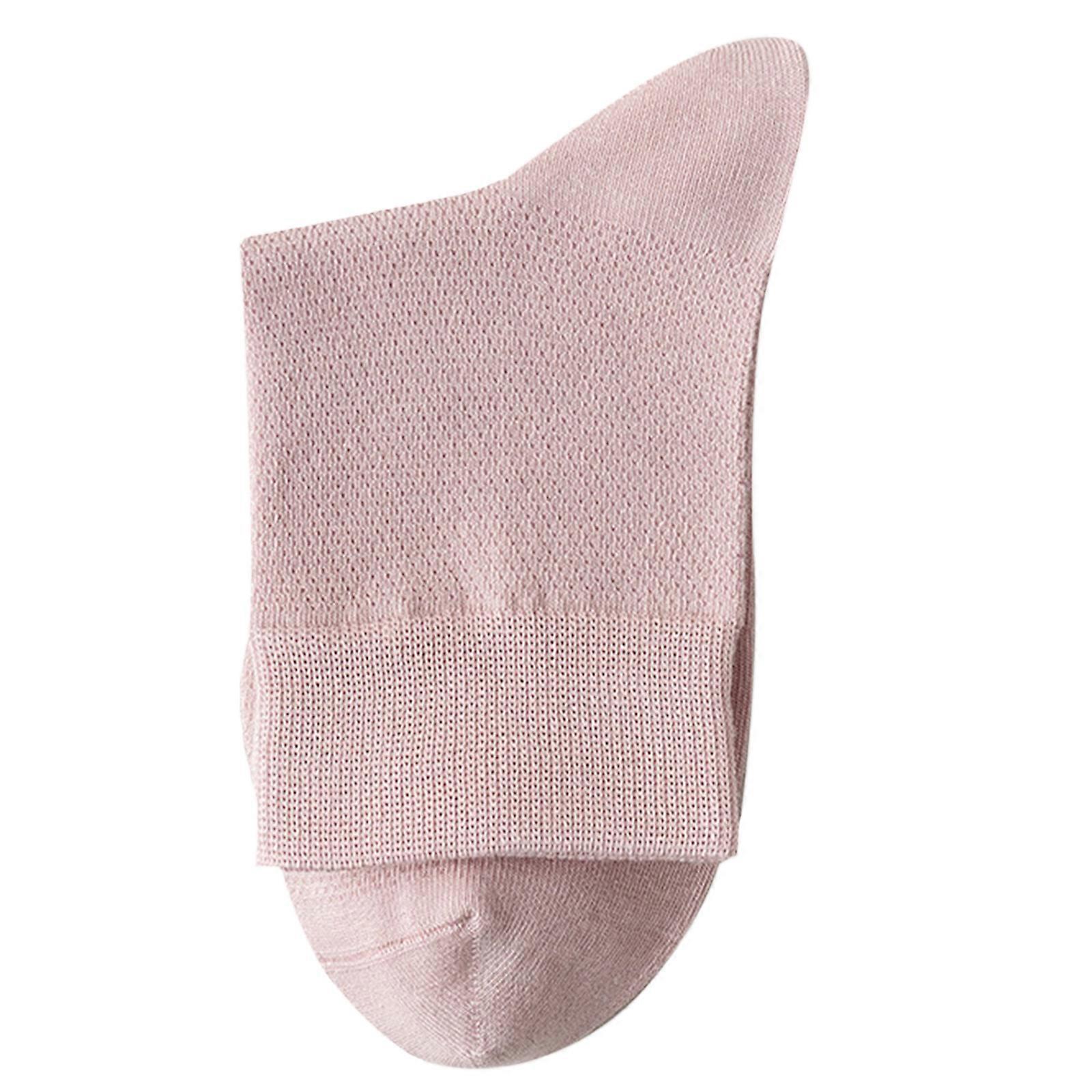 Solid Color Womens Sock Spring Autumn Casual Basic Stocking Breathable Comfortable Casual Sports Socking for Daily light pink One Size