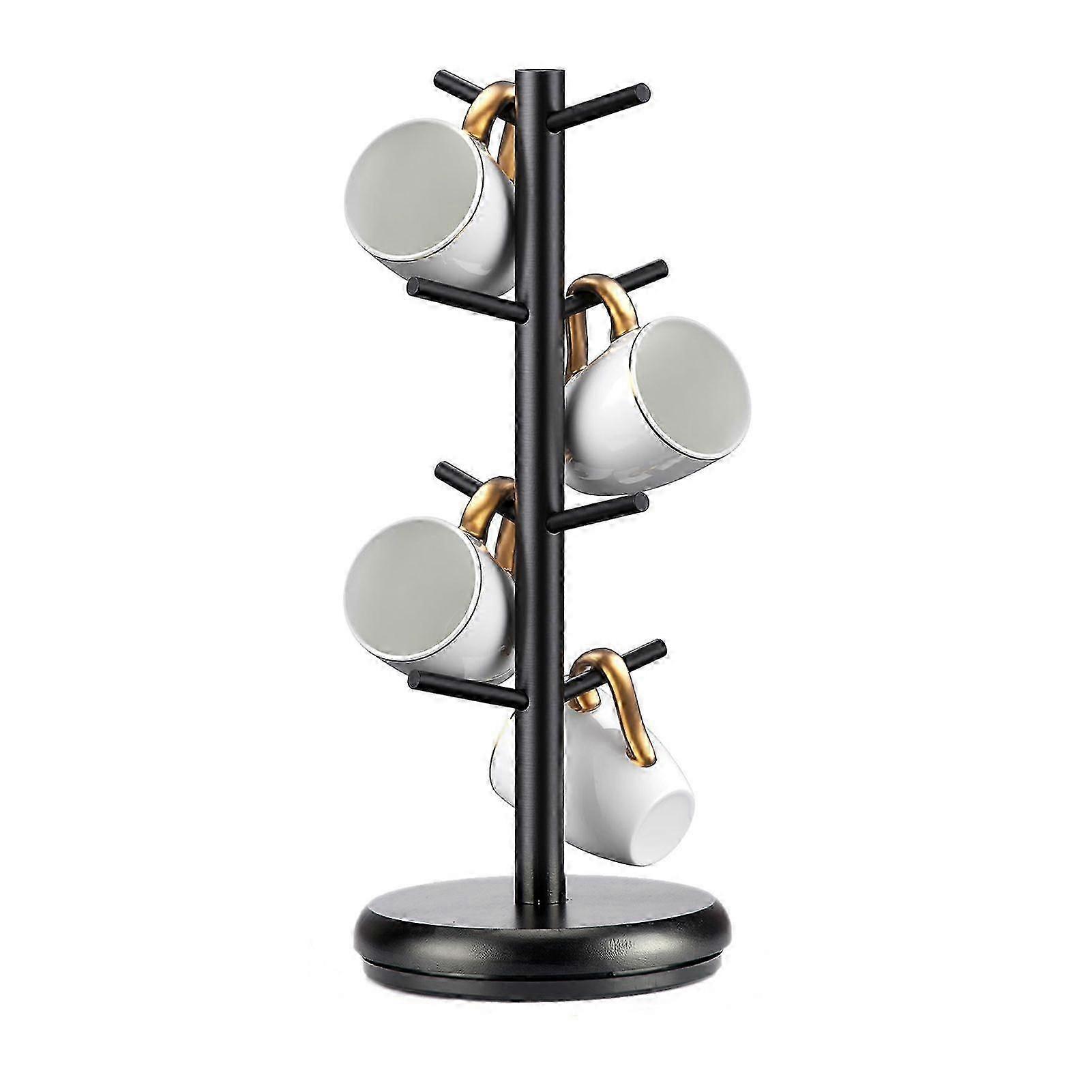 suitable for Cup Holders Tree Wooden Rotating Cup Stand with 8 Hooks Coffee Mug Tree for Counter Coffee Mug Holder Coffee Bar Display Stand