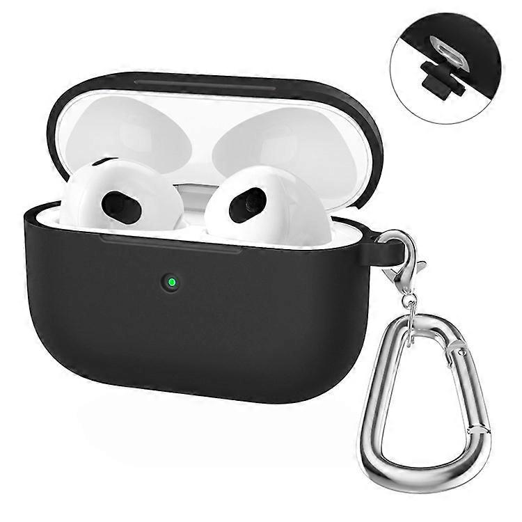 HAT-PRINCE Thick Silicone Shockproof Cover Wireless Bluetooth Earphone Protector with Carabiner Compatible For Apple AirPods Pro