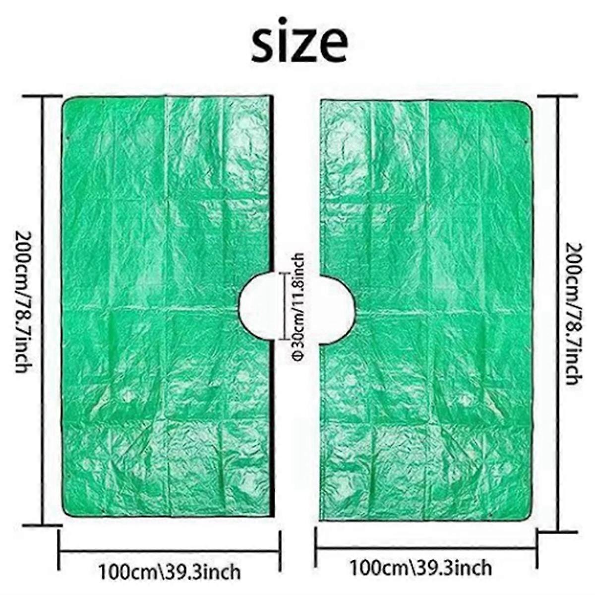 Garden Tree Pruning Waterproof Tarp With 12 Inch Hole for Tree Hedge