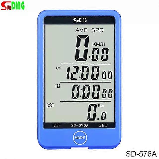 Waterproof Bicycle Computer Large Screen Wired Speedometer Road Bike Computer Odometer with LCD Backlight Cycling Computer
