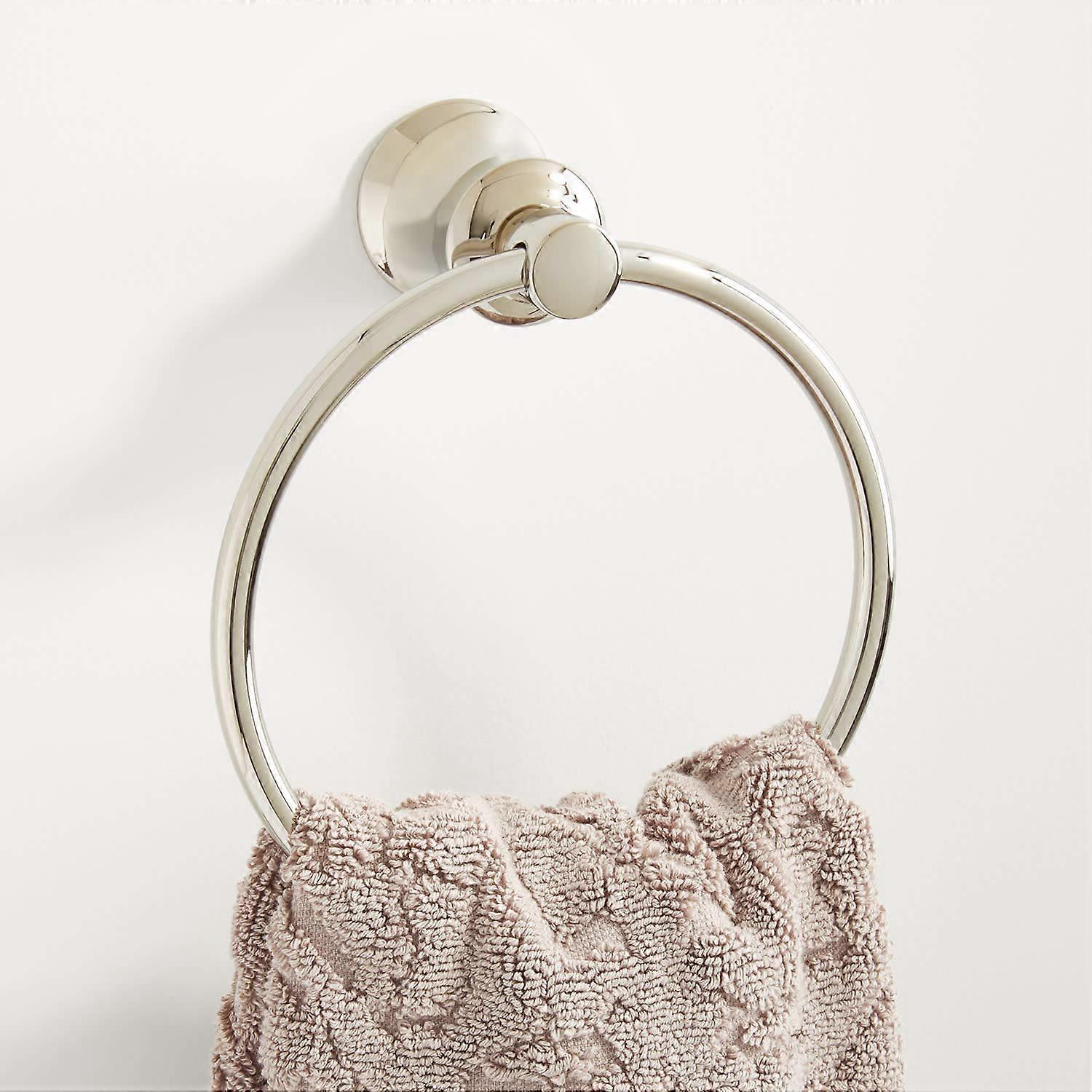 Polished nickel towel ring for bathroom accessories