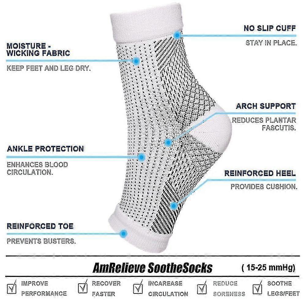 Neuropathy Compression Ankle Arch Support Socks Sports