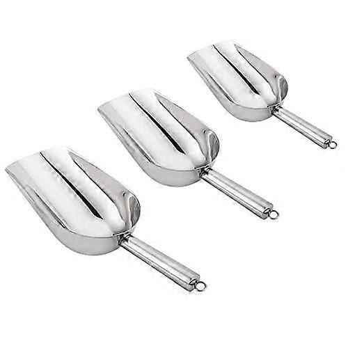 Stainless Steel Ice Scoops Set 3oz 6oz 12oz for Ice Cubes Coffee Beans Pet Food Candy Flour Popcorn Storage