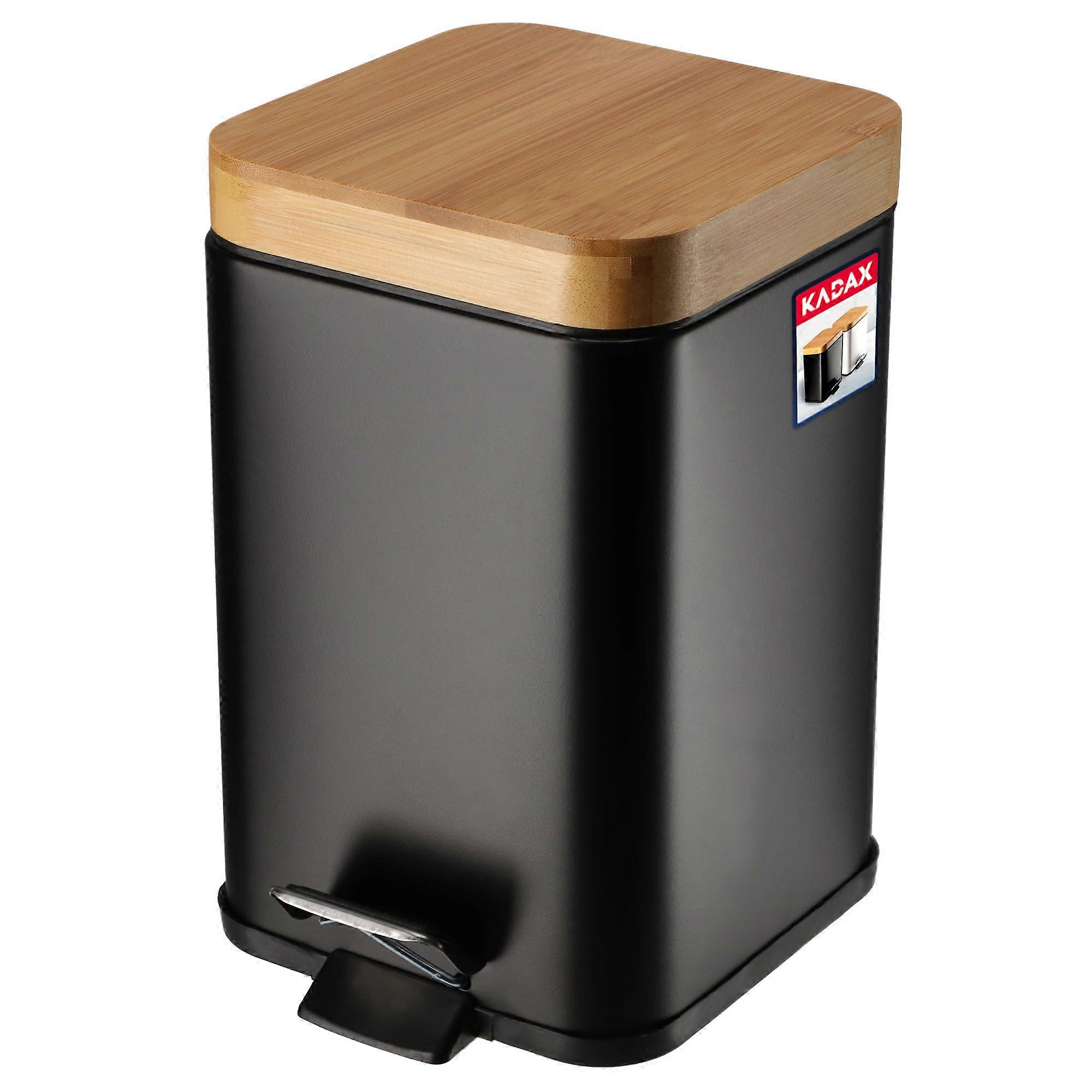 KADAX Witte Bamboe Mand 3L met Pedaal 