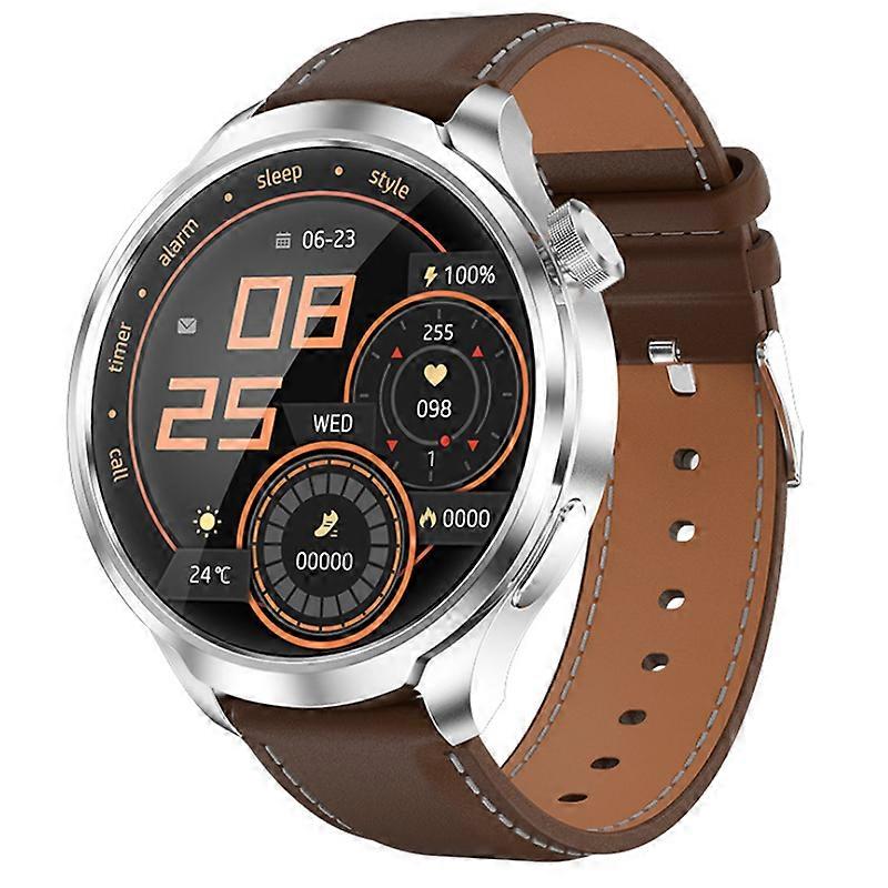 Smartwatch with Bluetooth Calling, Heart Rate, Blood Oxygen, Blood Pressure Monitoring, Compass, and Multiple Sports Modes(Brown)