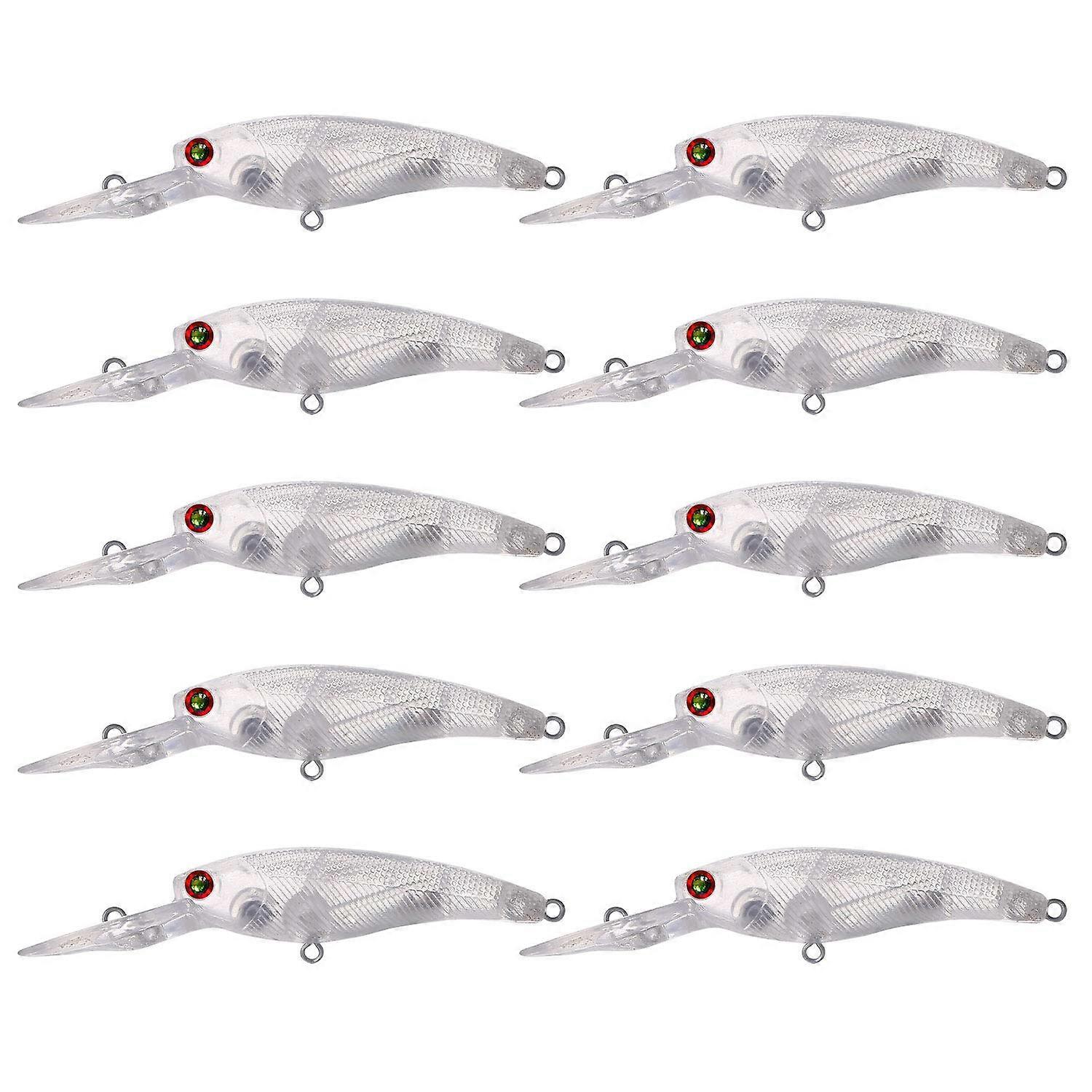 25pcs Fishing Crankbait Blanks Unpainted 9.3cm 6.8g DIY Minnow Crankbaits Hard Lure Bait Bodies for Customization