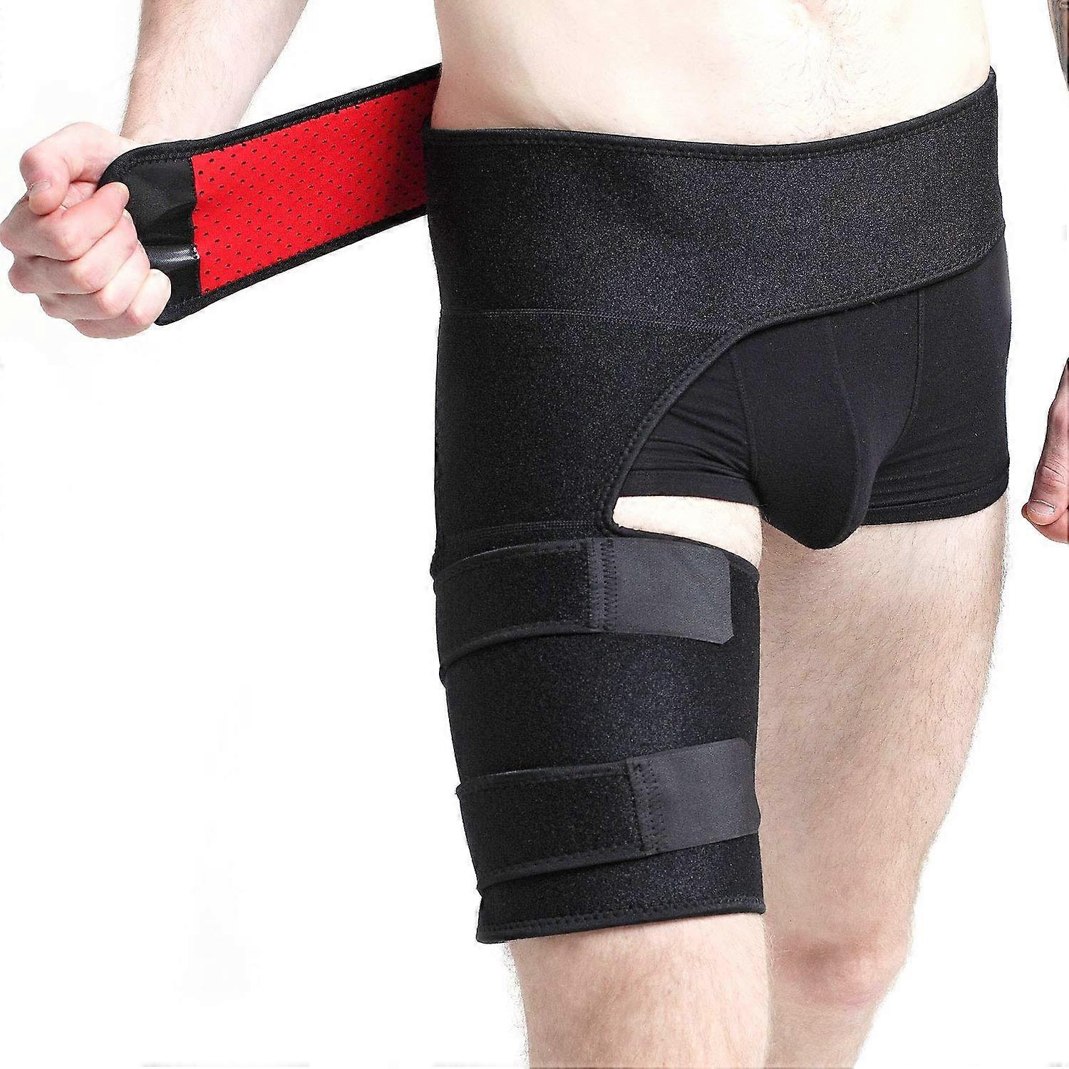 Groin Support Hip Brace for Sciatica Pain Relief, Adjustable Compression Wrap for Thigh and Hip Joint Stability