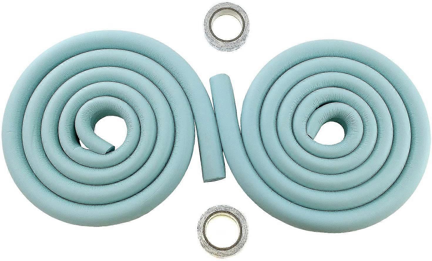 4 Meter (2x2M) Thick Edge Protector, U Shaped Glass Coffee Table Anti-Collision Strip, Light Blue