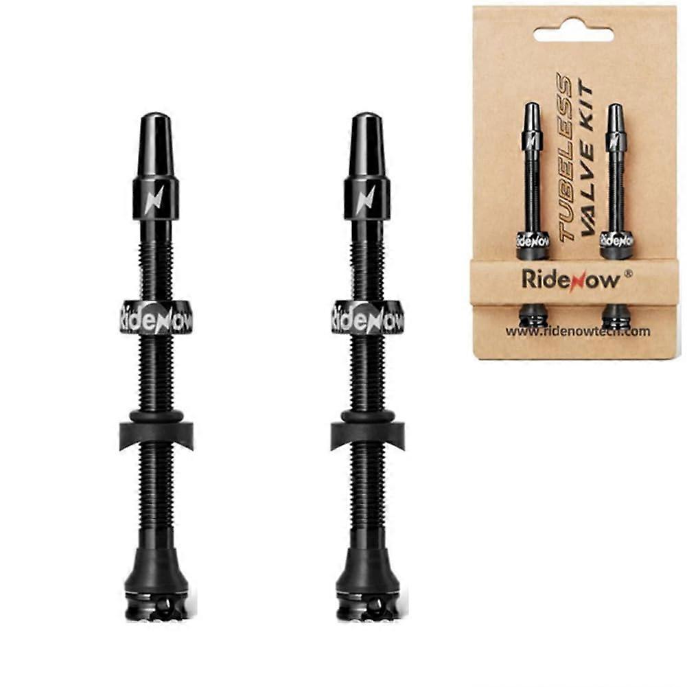 Ridenow slangeløse ventiler 45 mm/65 mm/85 mm Presta-ventilspindel til bjerg-, vej- og offroad-sorte cykler