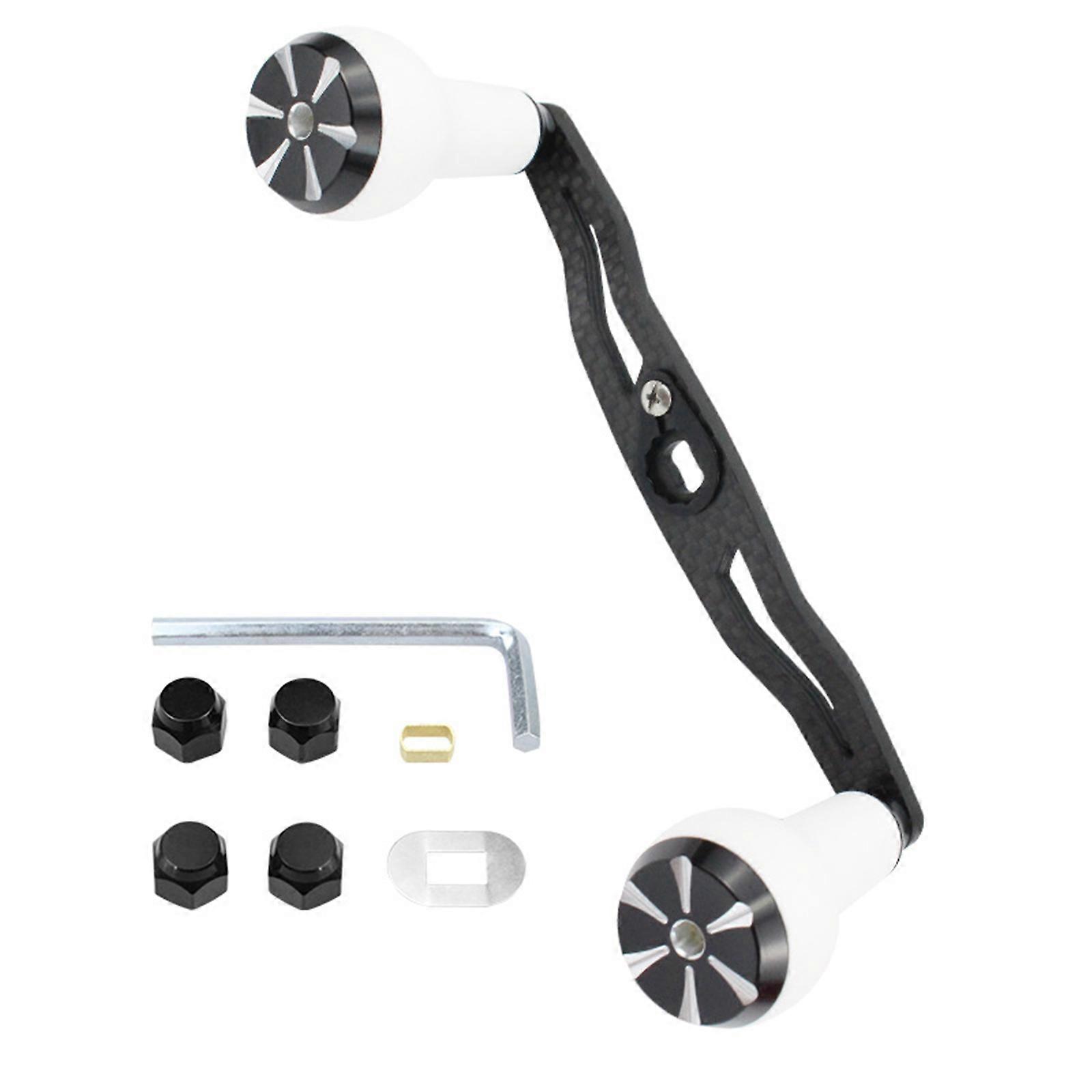 Fishing Reel Handles Power Handle Baitcasting Alloy Knob Jigging Grip with Fitting Replacement Part for Low Profile Reel White