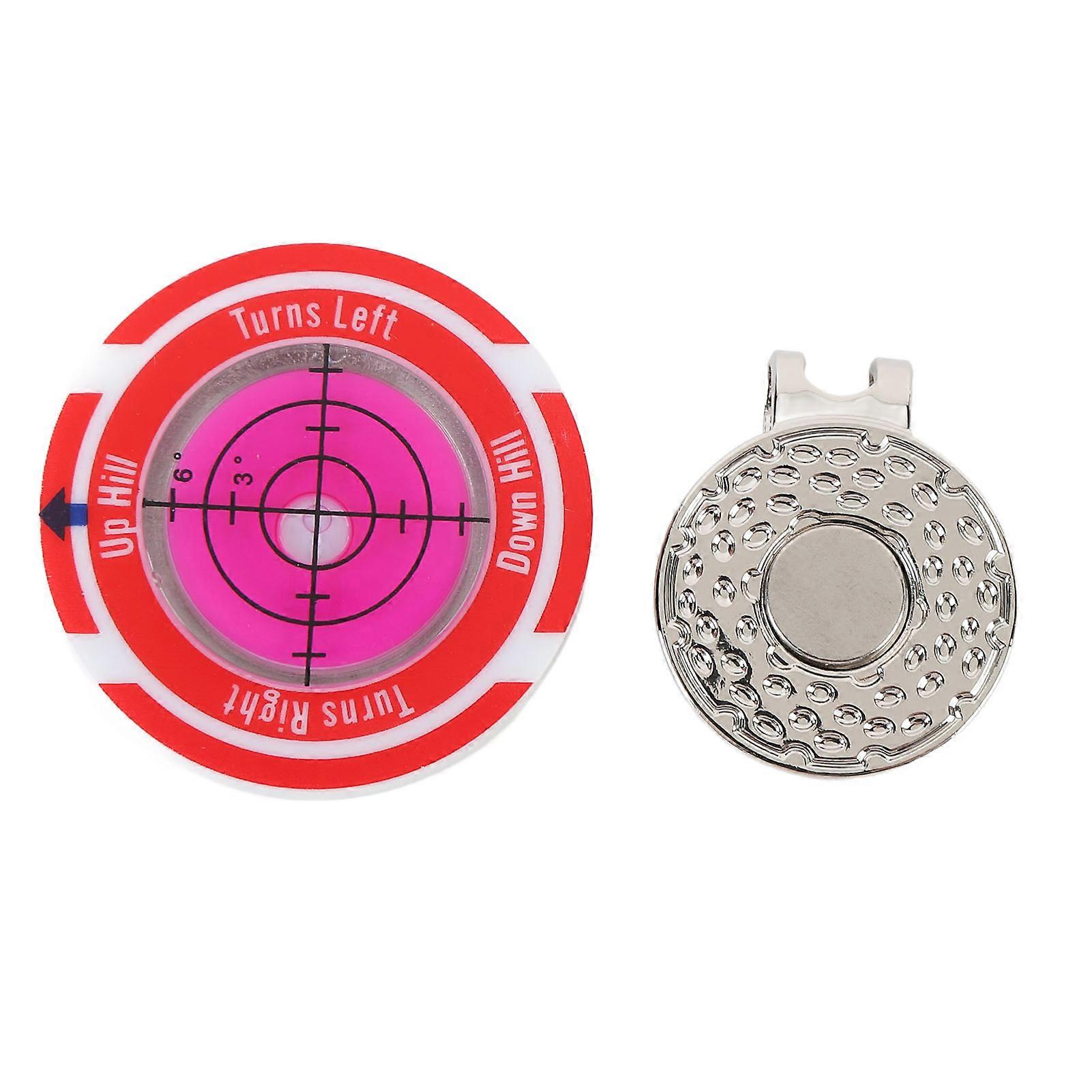 Ball Marker with Hat Clip High Accuracy Portable Lightweight Golf Round Bubble Level for Training