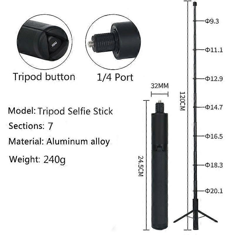 Αόρατο Selfie Stick για Insta360 X3/X2 Selfie Stick Bullet Time Bundle Handle για Insta360 Panoramic Camera Accessory
