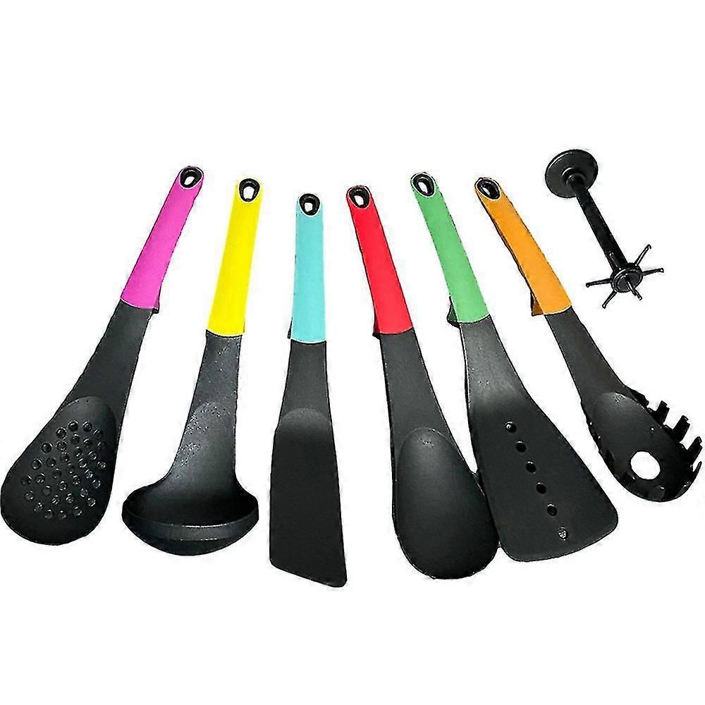 7 Piece Set Nylon Color Handle Kitchenware With Base