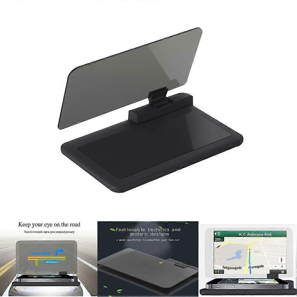 H6 Universal Car GPS Navigation HUD Head Up Display Holder Smartphone com Filme de Reflexão Transparente Tapete Antiderrapante