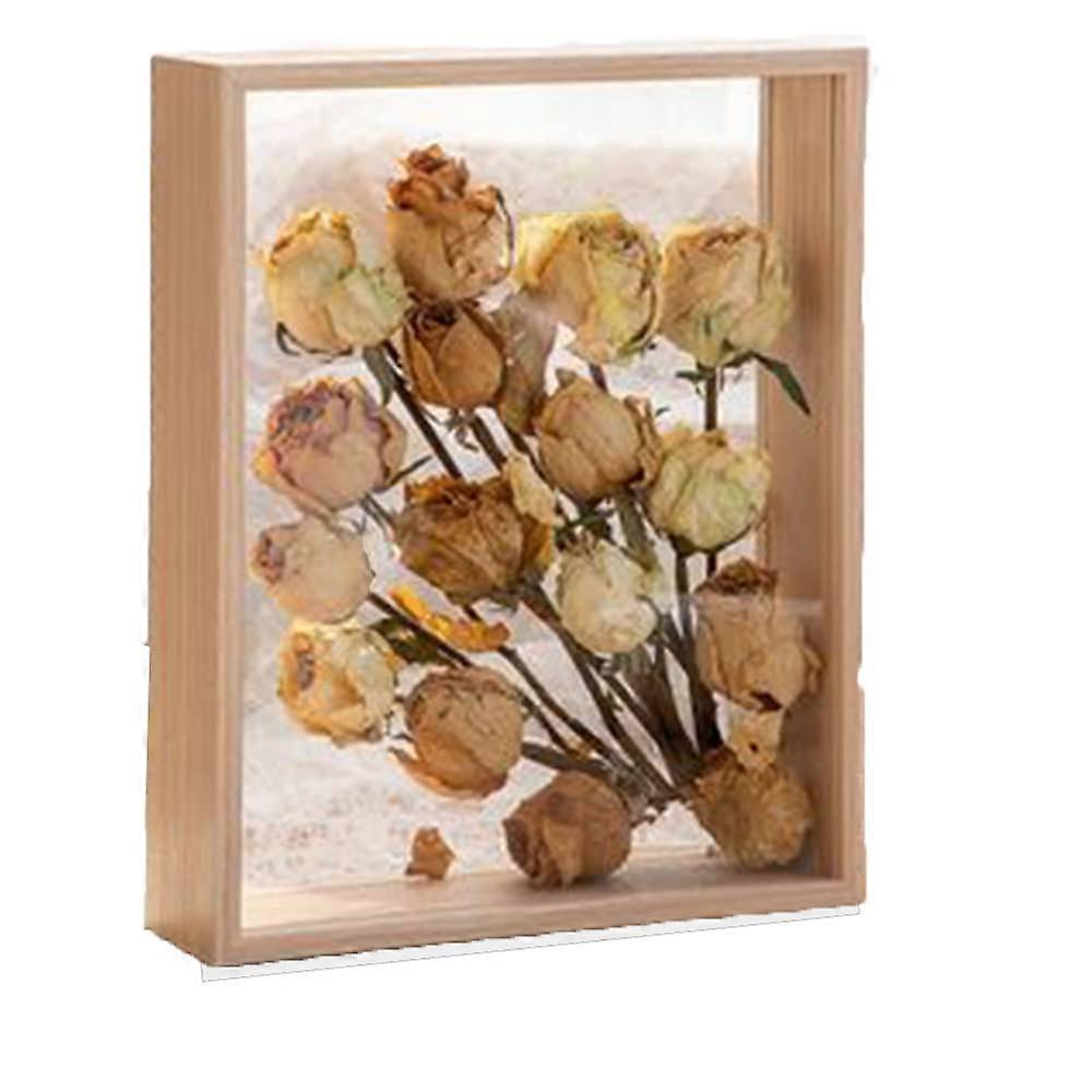 Wooden Dried Flower Photo Frame,Shadow Box Frame 8 x 10 Shadowbox Display Case Picture Frame
