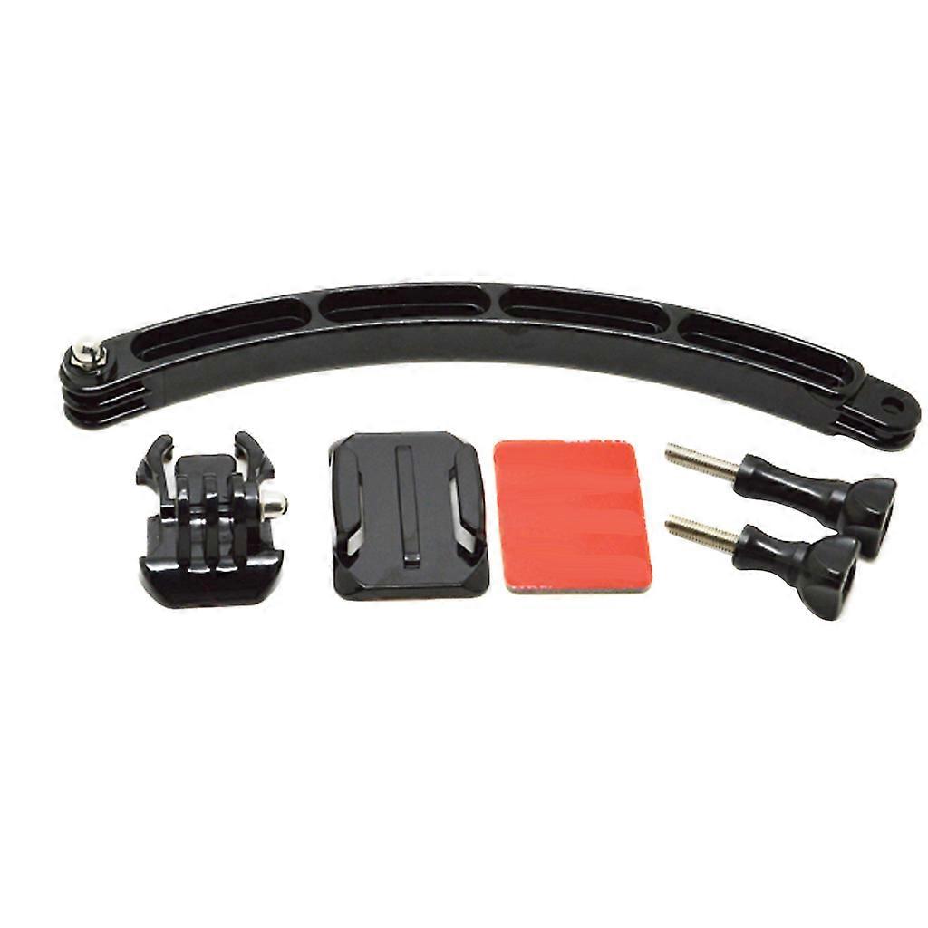 Helmet Extension Self Photo Arm Holder+Curved Adhesive Mount for 5 4 3 SJ6000