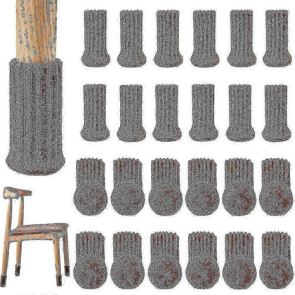 24pcs Chair Socks High Elastic Furniture Socks Pads Non-slip Chair