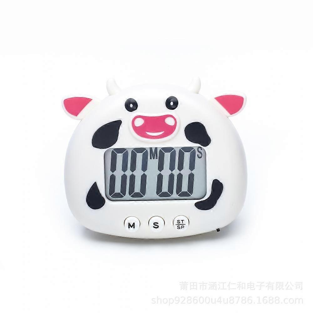 Cute Cartoon Animal Countdown Timer, Lcd Large Screen Visual Digital Cooking Learning Timepr(Calf)