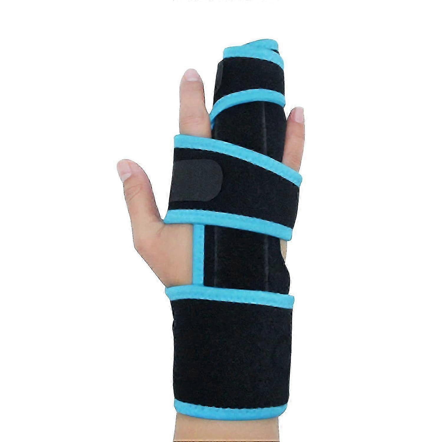 2 Finger Splint Brace Hand Wrist Support Universal for Left or Right Hand Two Trigger Finger Splint Adjustable Finger Straightening Immobilizer for Bo